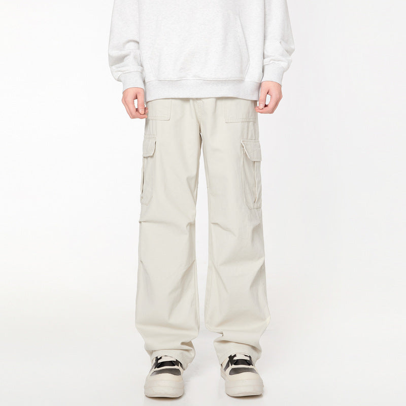 Men's Utility Cargo Pants in wide Palazzo cut with drop crotch and drawstring hem Mune Fashion