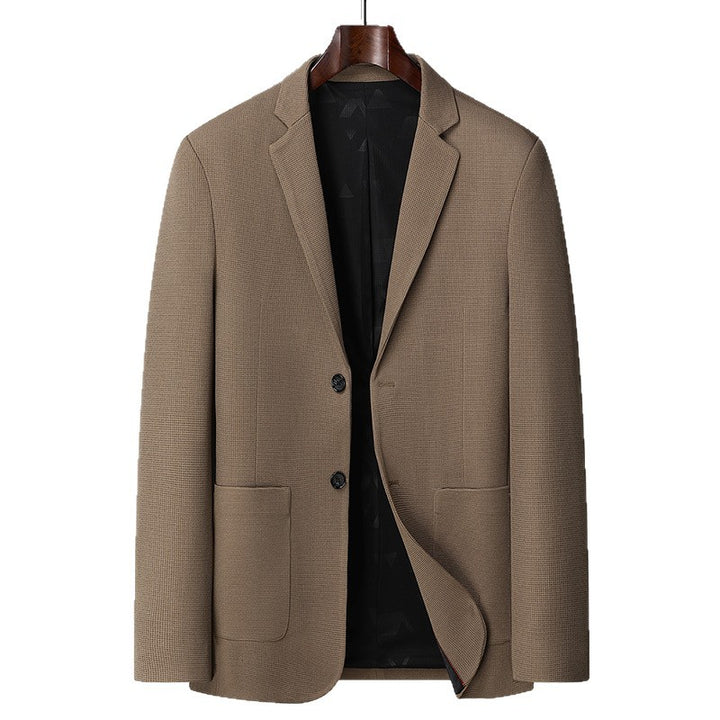 Men's blazer in textured wool blend with patch pockets Mune Fashion