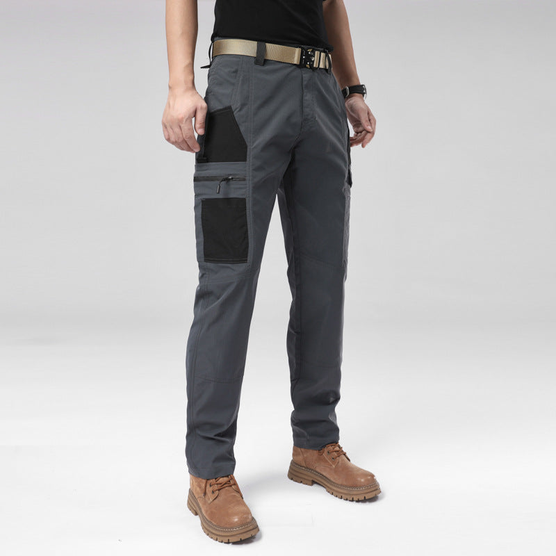 Men's Technical Cargo Work Pants with Reinforced Knee Patches and Multi-Pockets Mune Fashion