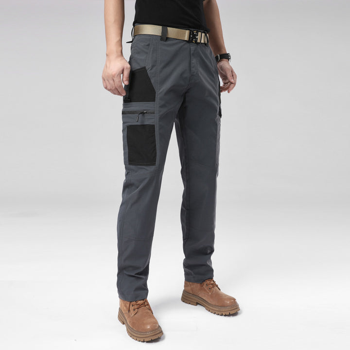 Men's Technical Cargo Work Pants with Reinforced Knee Patches and Multi-Pockets Mune Fashion