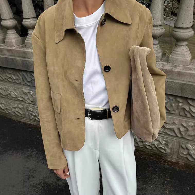 Ladies short-cut suede jacket