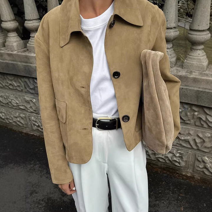 Ladies short-cut suede jacket