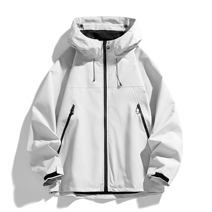 Men's Technical Hooded Utility Jacket with Contrast Panels and Water-Repellent Membrane Mune Fashion