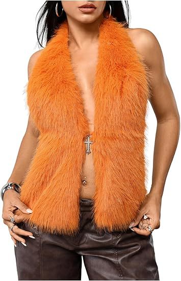 Women's multi-piece luxurious faux fur set with vest, hat, mini skirt, bag and cuffs Mune Fashion