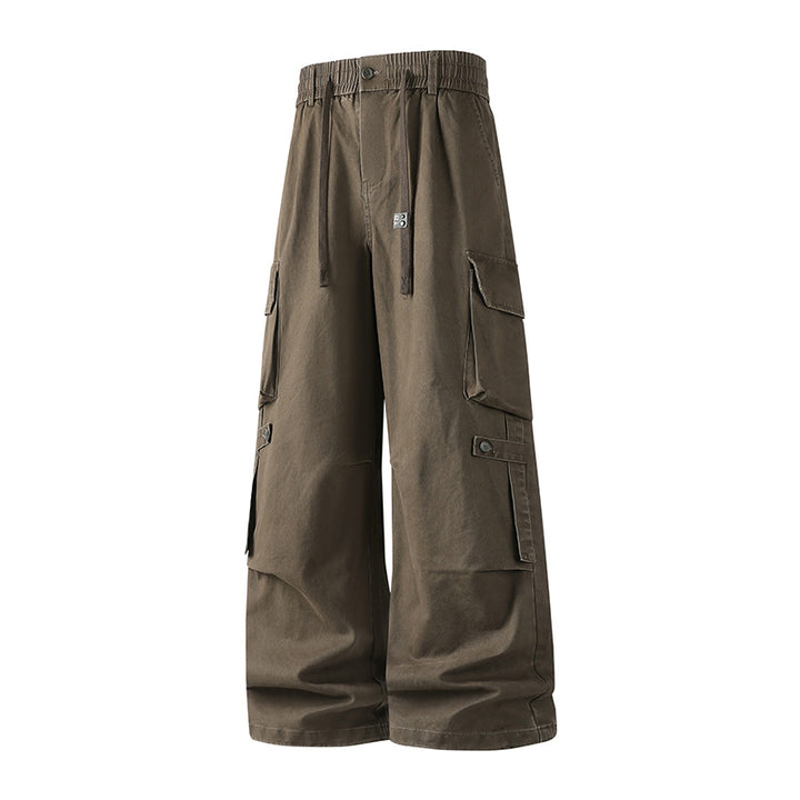Herren Extraweite Baggy-Cargo-Hose mit Elastikbund, Tunnelzug und Mehrfach‑Utility‑Taschen Mune Fashion