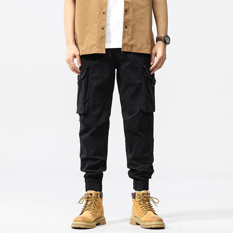 Herren Cargo-Jogginghose im Utility-Stil mit Elastikbund, Kordelzug und Multifachtaschen Mune Fashion