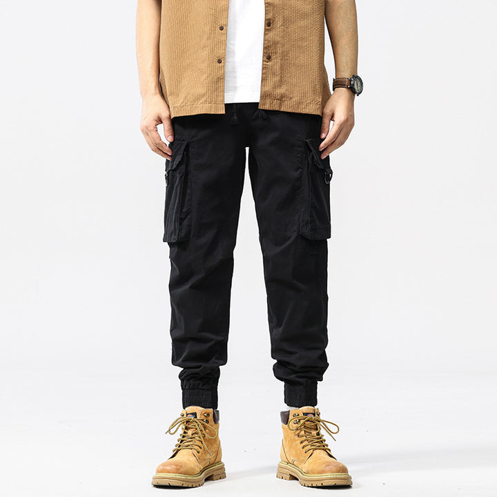 Herren Cargo-Jogginghose im Utility-Stil mit Elastikbund, Kordelzug und Multifachtaschen Mune Fashion