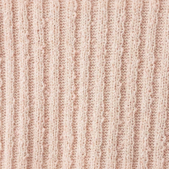 Women's Short Sleeve Boucle Cardigan with Textured Knit, Fringe Trim and Covered Buttons Mune Fashion