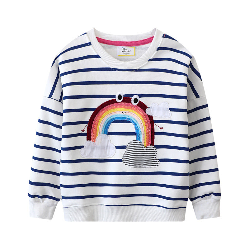 Girl's sweatshirt with colorful rainbow design Mune Fashion
