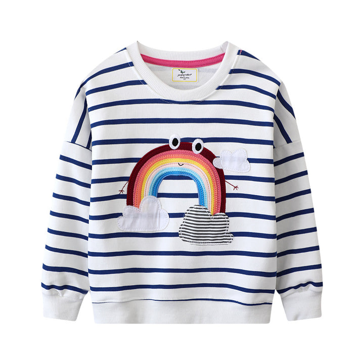 Girl's sweatshirt with colorful rainbow design Mune Fashion