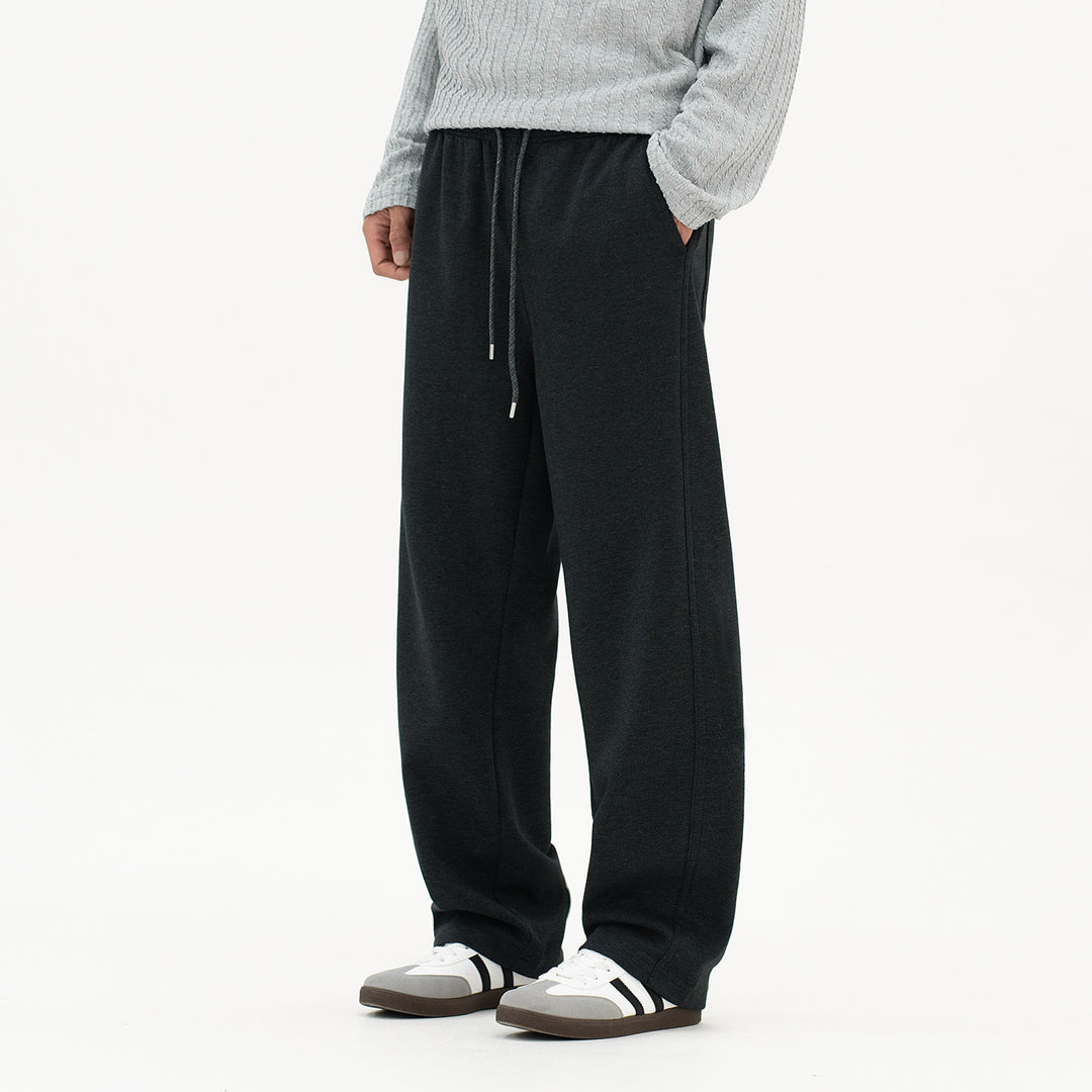 Men's Lounge Jogging Pants with Wide Leg and Drawstring Mune Fashion