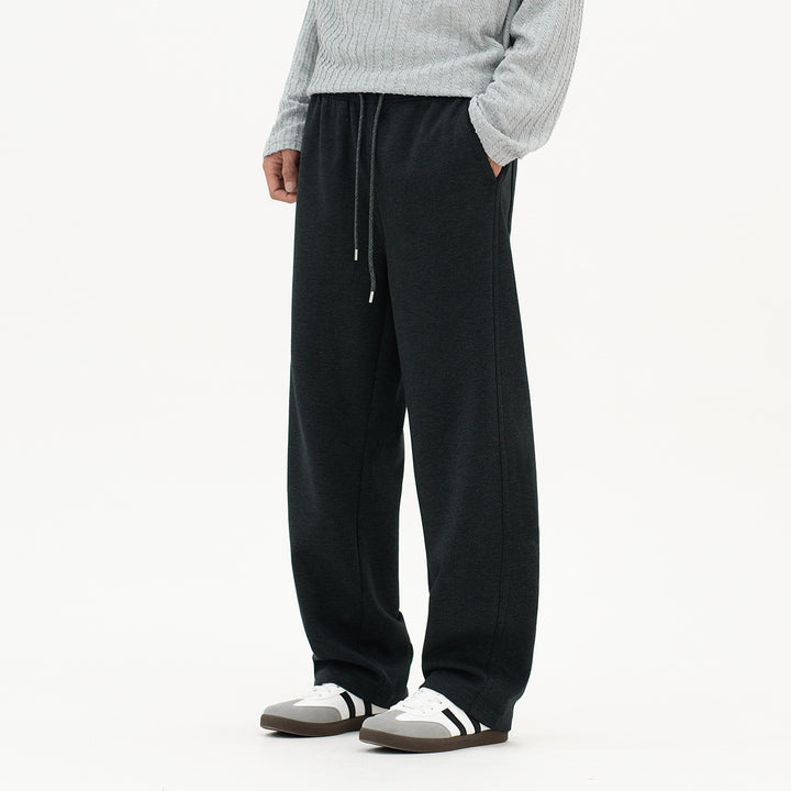 Men's Lounge Jogging Pants with Wide Leg and Drawstring Mune Fashion