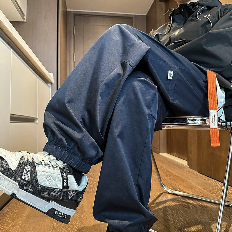 Men's Water-Repellent Tech Jogging Pants with Elastic Hem, Drawstring, and Durable Seams Mune Fashion