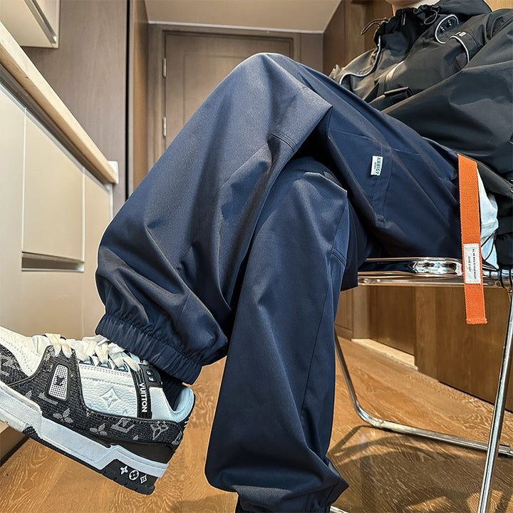 Men's Water-Repellent Tech Jogging Pants with Elastic Hem, Drawstring, and Durable Seams Mune Fashion