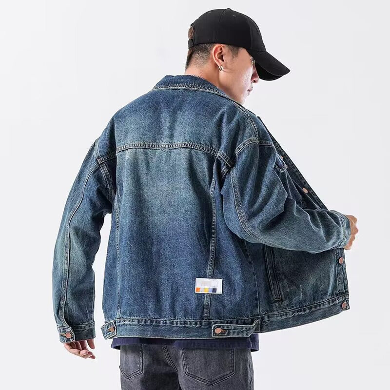 Men's Casual Denim Jacket with Modern Accents Mune Fashion