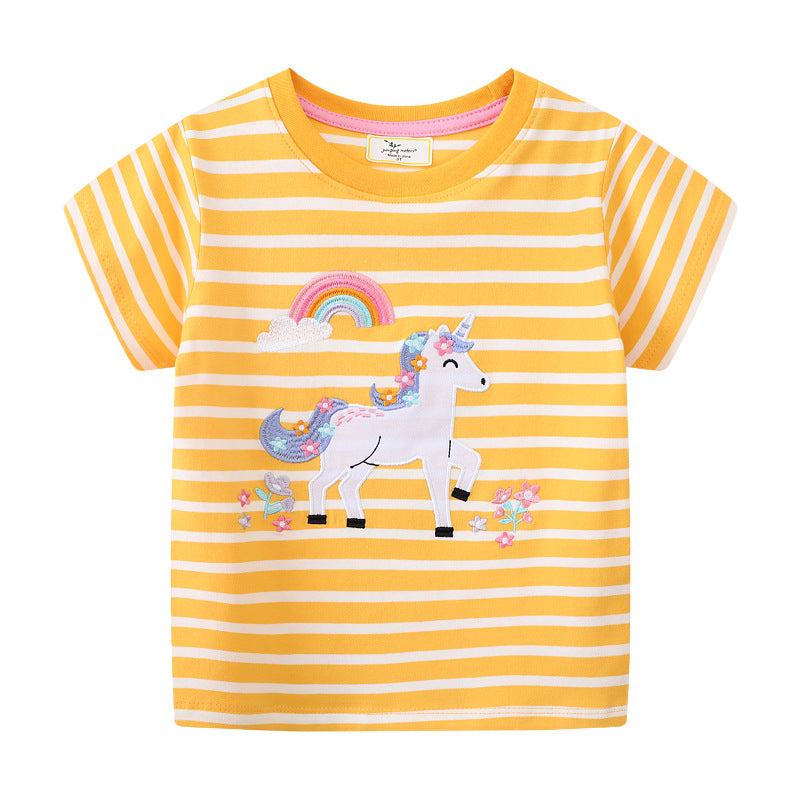 Girl's T-shirt with playful unicorn motif Mune Fashion