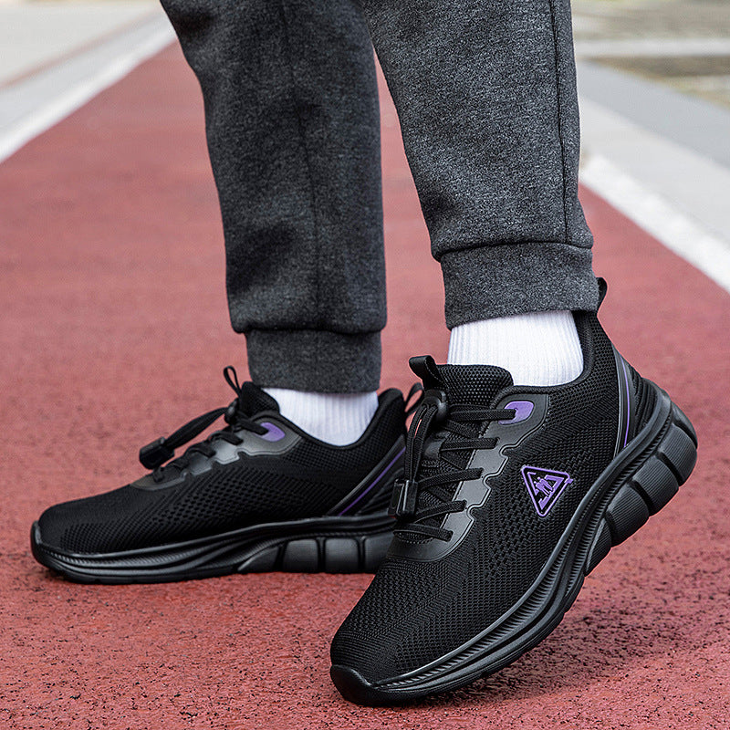 Women's lightweight breathable knitted walking sneakers with quick-lacing system and ergonomic EVA cushioning Mune Fashion