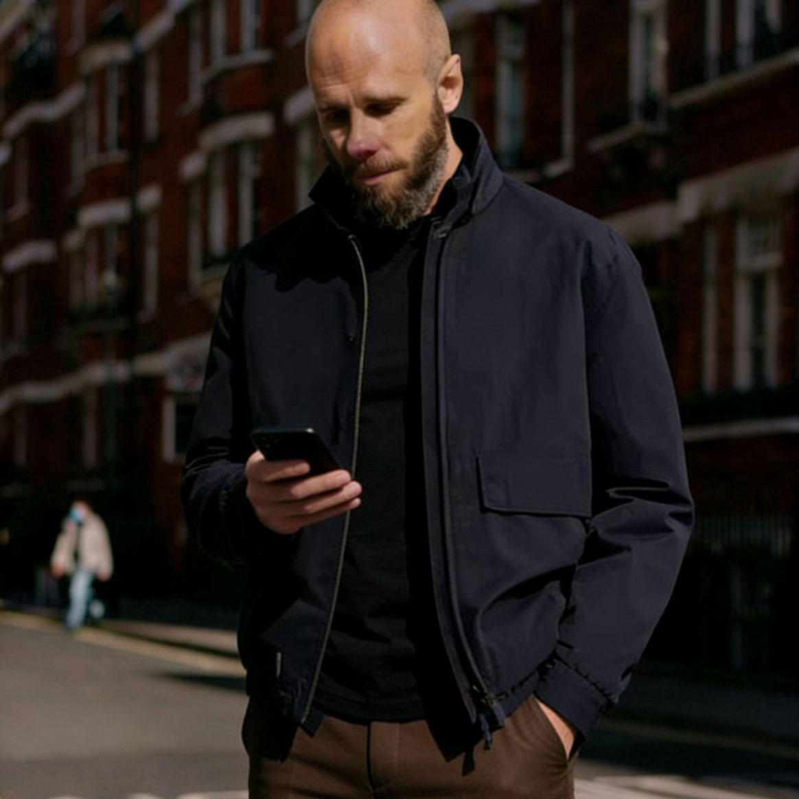 Men's Lightweight Utility Blouson Jacket with Shirt Collar and Applied Flap Pockets Mune Fashion