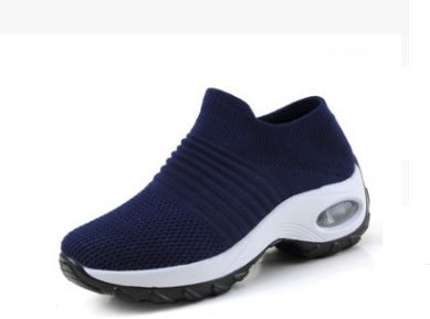 Women’s knitted sock sneaker with visible air chamber and cushioned platform sole Mune Fashion