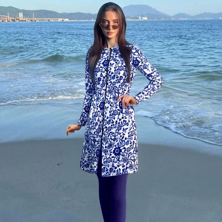 Women's stylish beach wrap with fitted underlayer Mune Fashion