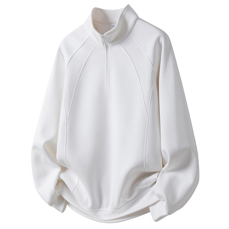 Men's Sport Fleece Pullover with Zipper Mune Fashion