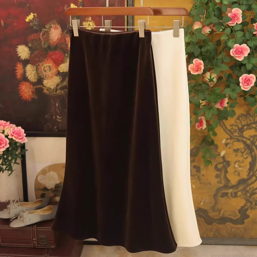 Women's Elegant Maxi Skirt made of high-quality Satin Mune Fashion