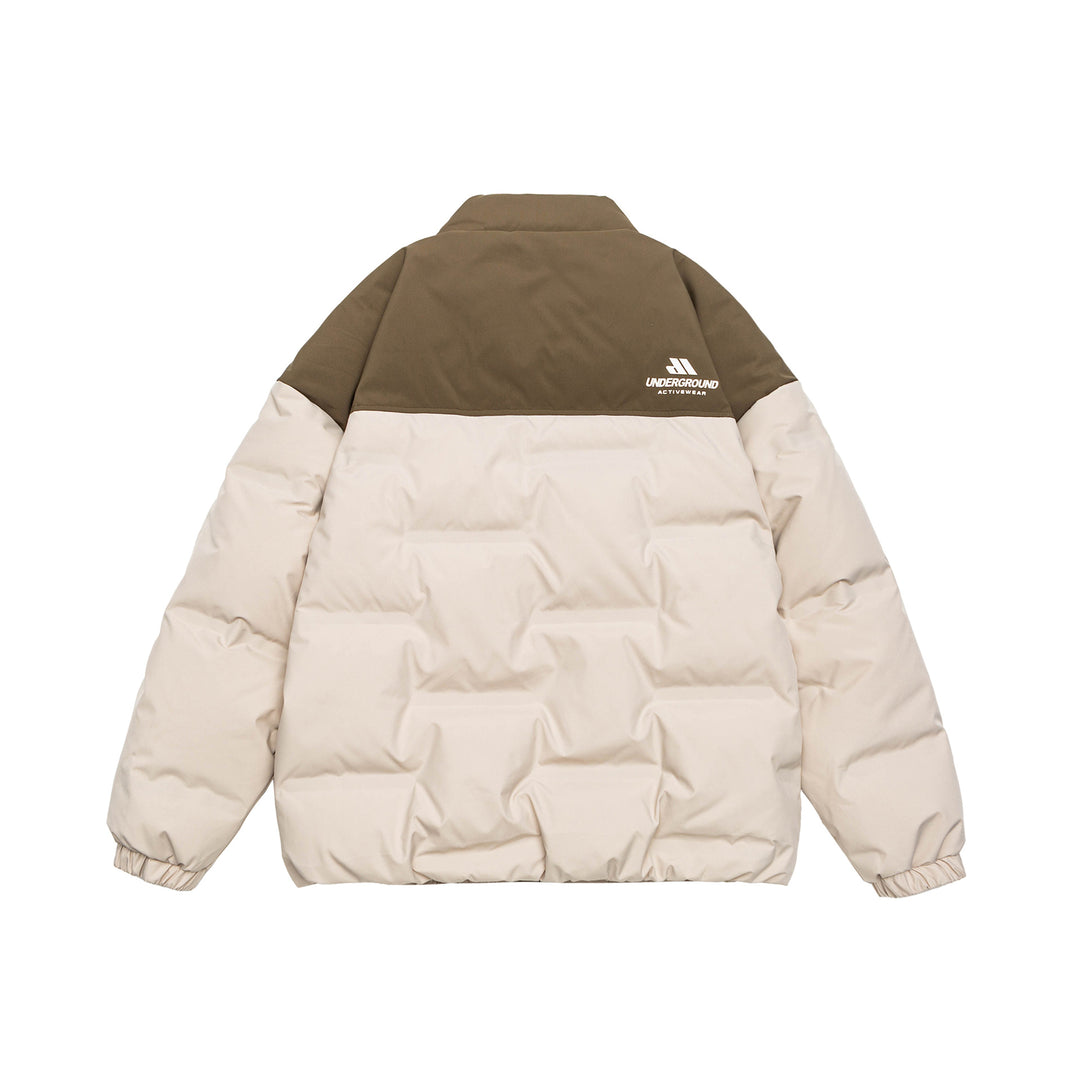 Unisex Padded Comfort Puffer Jacket with High Stand Collar and Brand Logo Mune Fashion