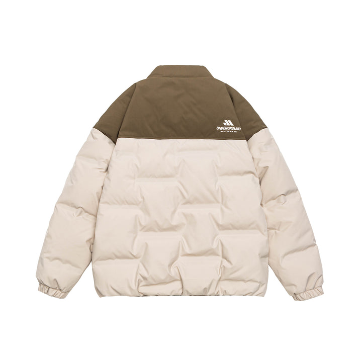 Unisex Padded Comfort Puffer Jacket with High Stand Collar and Brand Logo Mune Fashion