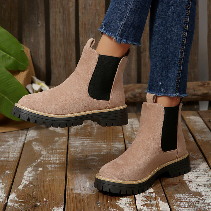 Ladies nan Chelsea boots with profiled tractor sole and elastic side panels Mune Fashion