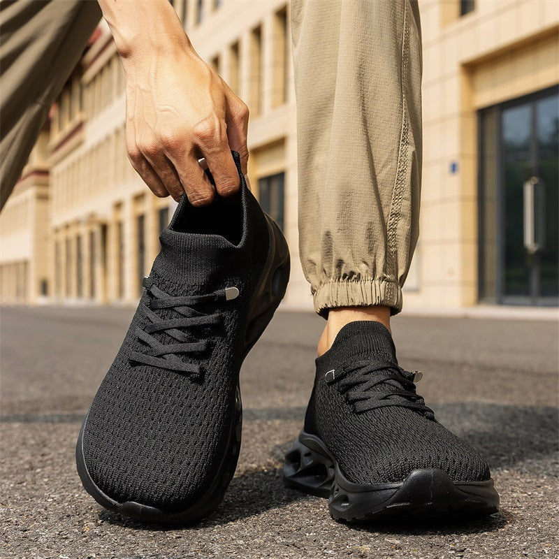 Unisex Breathable Knitted Sneakers with Sock-Like Shaft and Cushioning Hollow Sole Mune Fashion