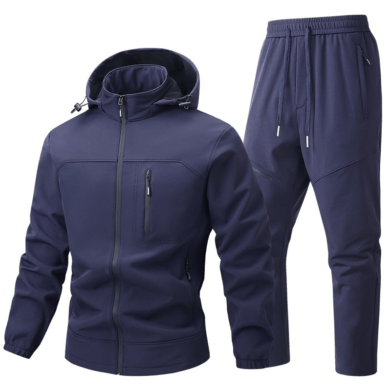 Men's Functional Sports Jacket with Hood and Jogging Pants Mune Fashion