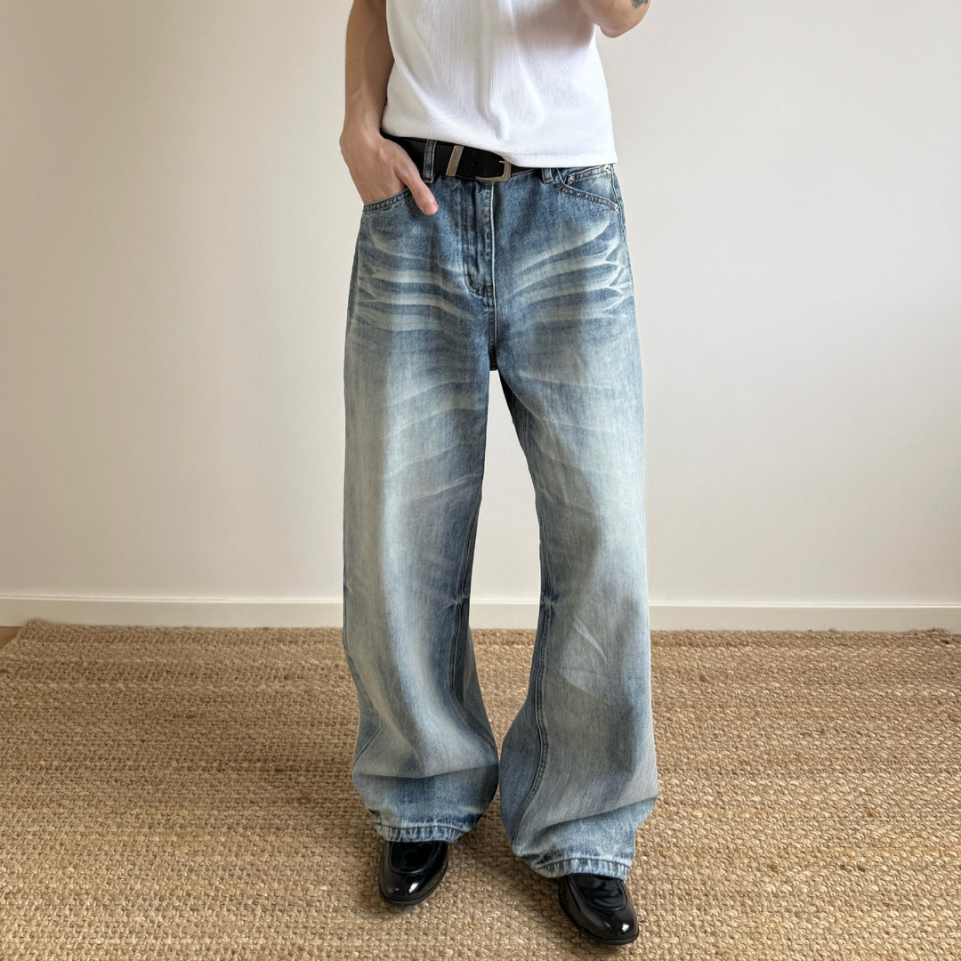 Ladies Wide-Cut Denim Jeans Mune Fashion