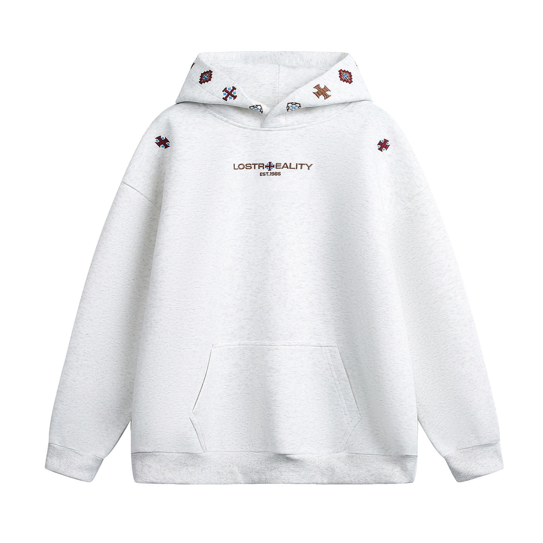 Unisex Oversize Hoodie with fine logo and motif embroidery as well as kangaroo pocket Mune Fashion