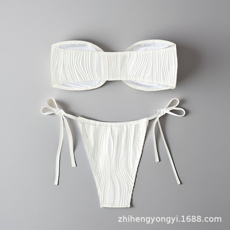 Women’s bandeau bikini with decorative shell closure Mune Fashion