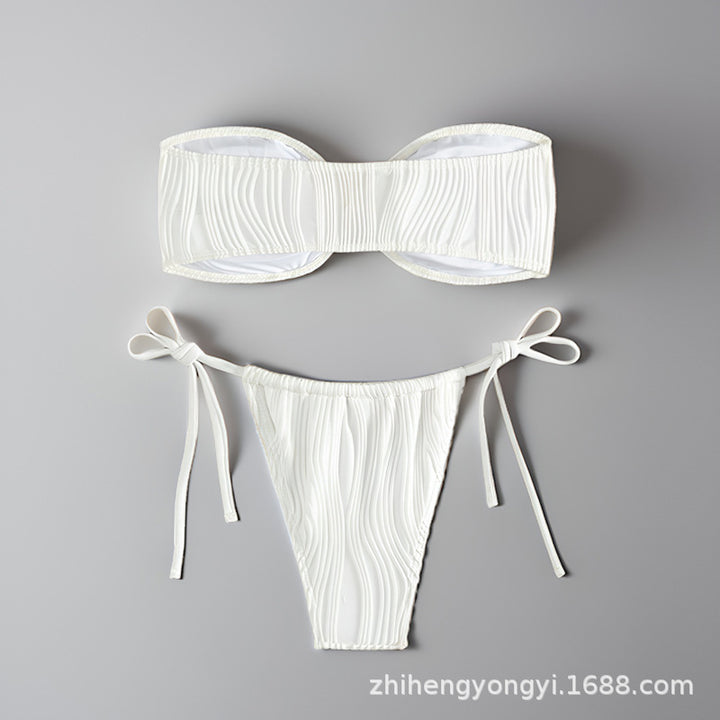 Women’s bandeau bikini with decorative shell closure Mune Fashion