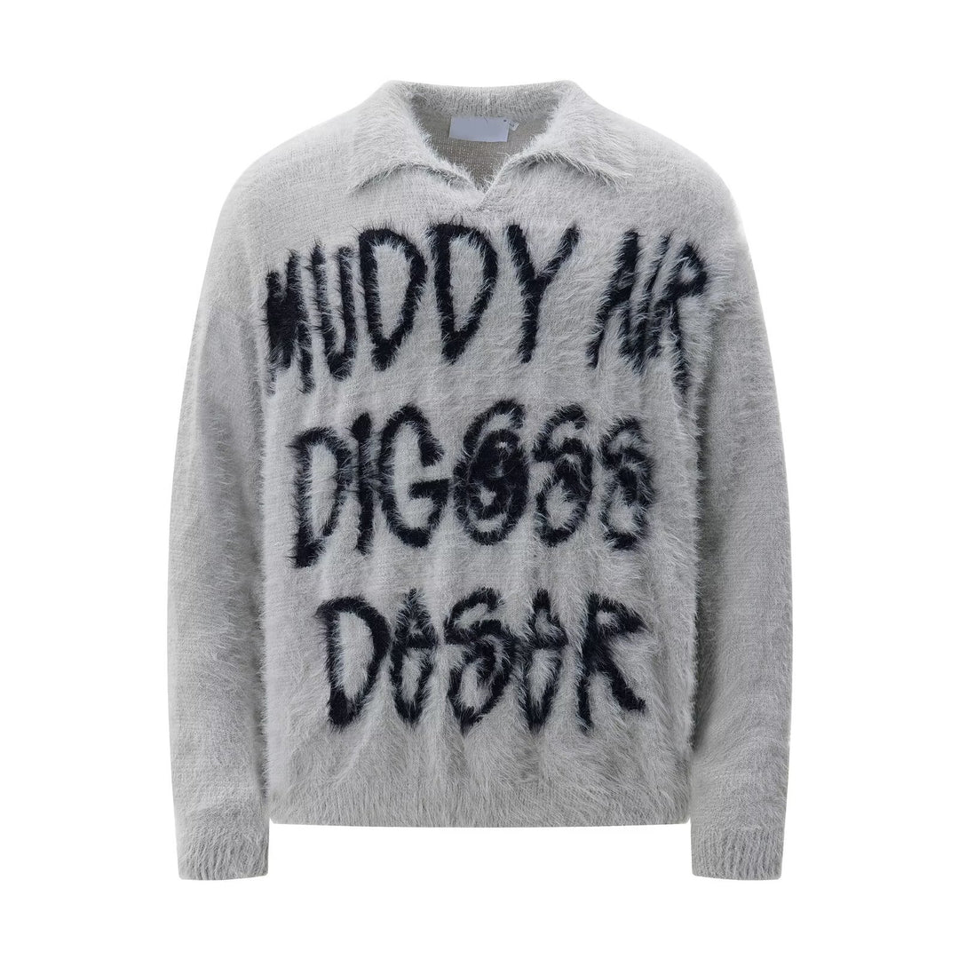 Women's Trendy Sweater with Unique Writing Mune Fashion