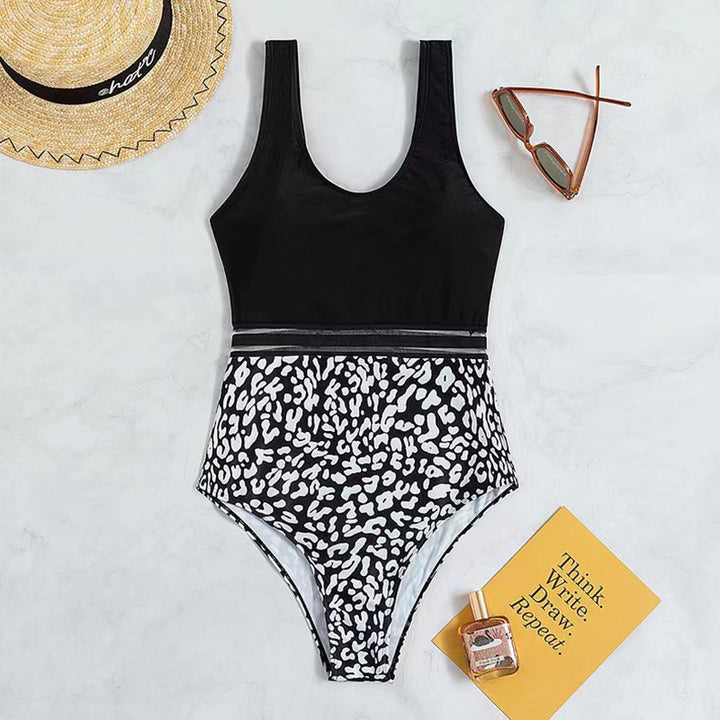 Women's One-Piece Swimsuit with Modern Pattern and Figure-Flattering Design Mune Fashion