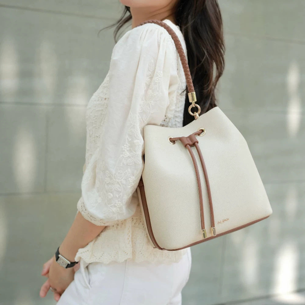 Women's Romantic Crochet Blouse with Continuous Button Placket, V-Neck and Three-Quarter Balloon Sleeves Mune Fashion