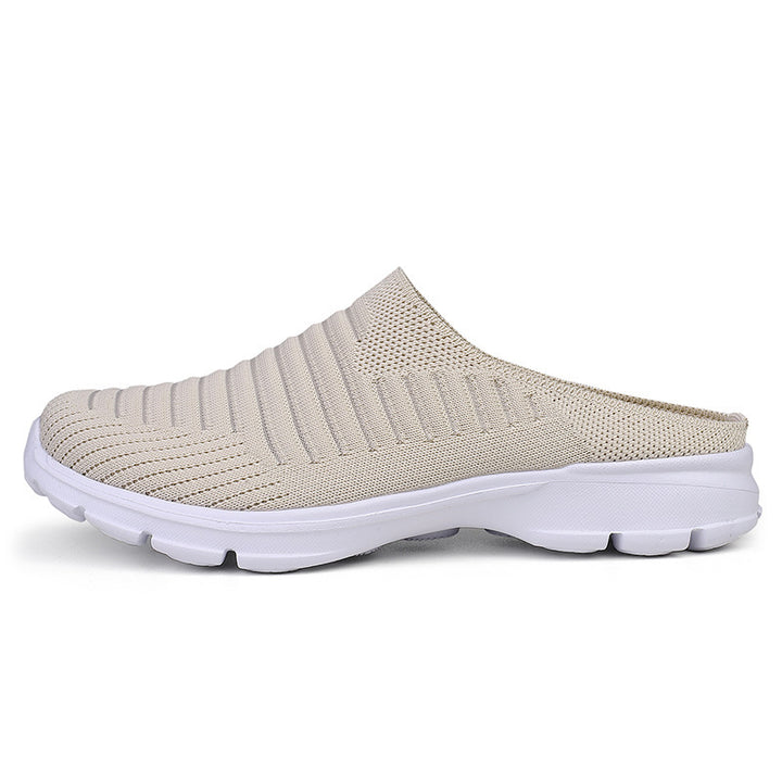 Women's knitted slip-on clog with shock-absorbing EVA midsole and ergonomic heel support Mune Fashion
