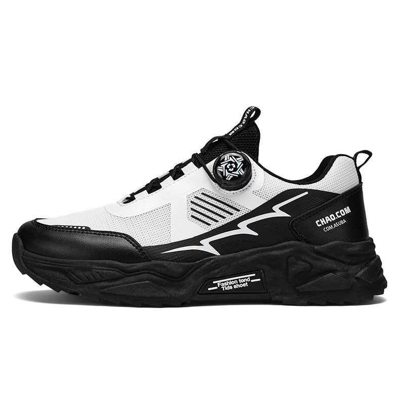 Men's robust outdoor chunky sneakers with twist closure, breathable knitted upper, and profiled cushioning system Mune Fashion