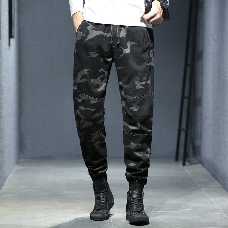 Herren Camouflage-Utility-Joggerhose mit verstärkten Kniepaneelen, verdeckten Reißverschlusstaschen und elastischem Knöchelabschluss Mune Fashion