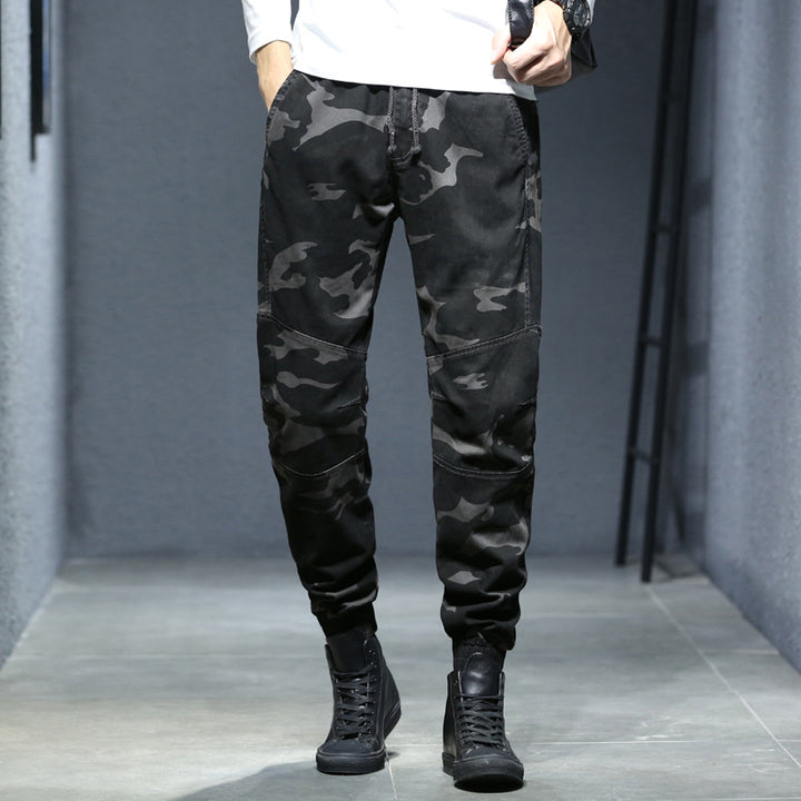 Herren Camouflage-Utility-Joggerhose mit verstärkten Kniepaneelen, verdeckten Reißverschlusstaschen und elastischem Knöchelabschluss Mune Fashion
