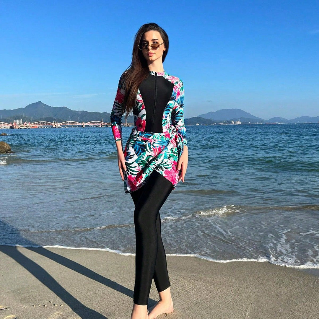 Women Long Sleeve Swimsuit Mune Fashion