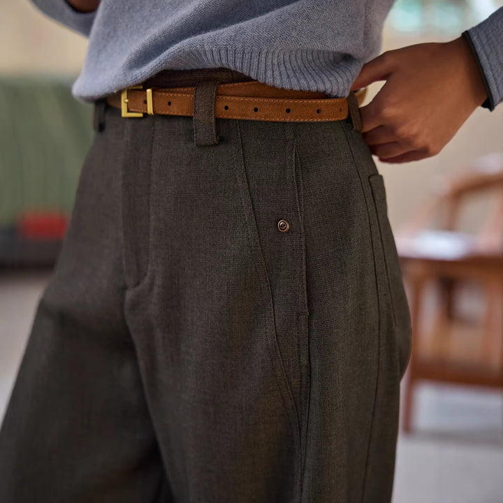 Women Elegant and Comfortable High-Waisted Fabric Trousers Drune