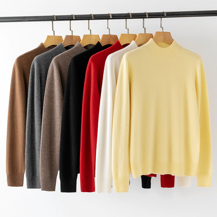 Women's fine knit roll neck with slightly tailored fit and ribbed cuffs Mune Fashion