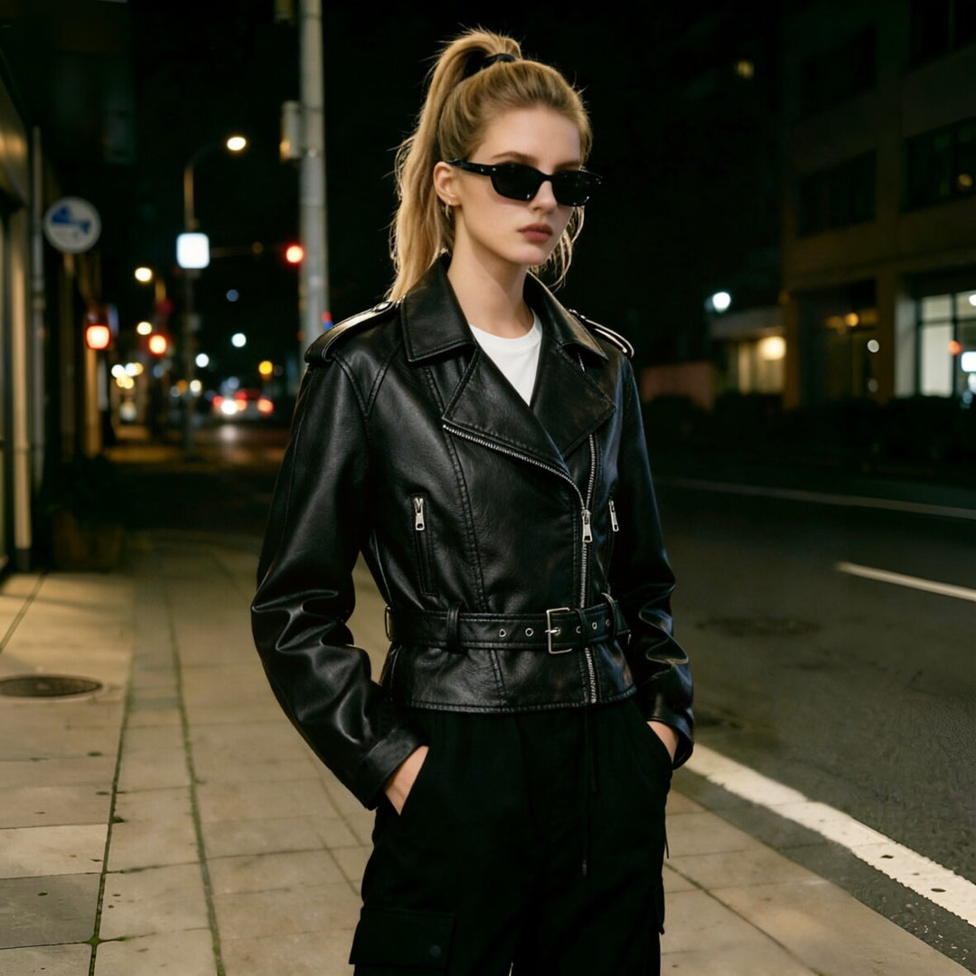 Women's Biker Jacket Mune Fashion