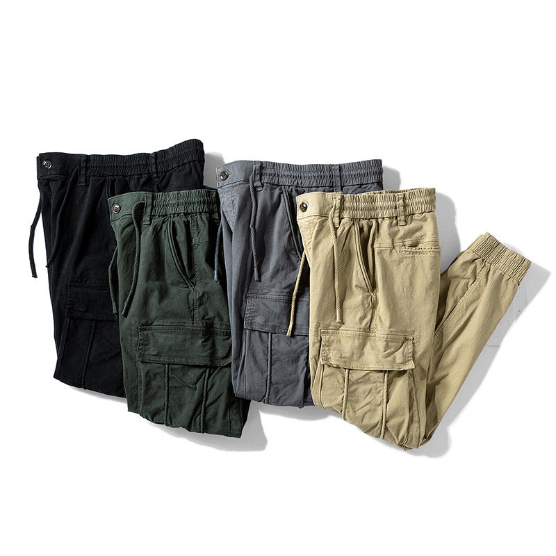 Herren Cargo-Jogginghose im Utility-Style mit Tunnelzugbund, Multifachtaschen und gerippten Bündchen Mune Fashion