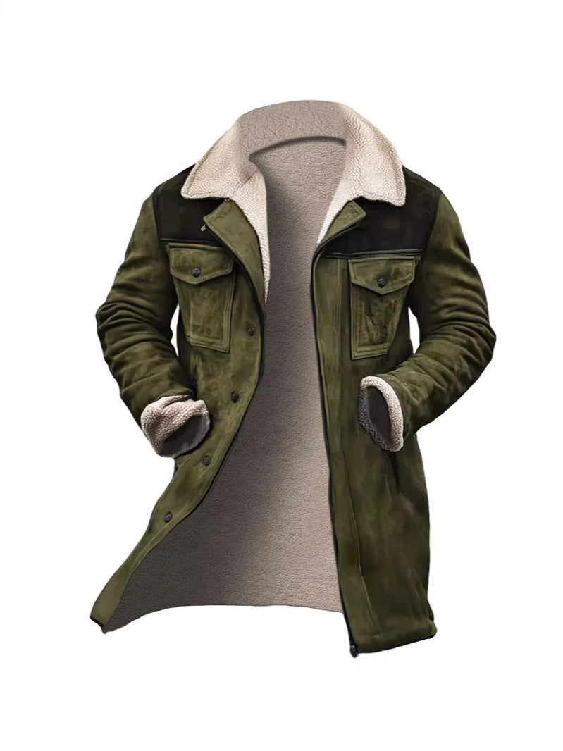 Men's Premium Suede Jacket with Teddy Lining Mune