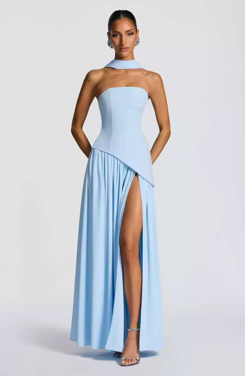 Women's maxi dress with fitted top and flared skirt Mune Fashion