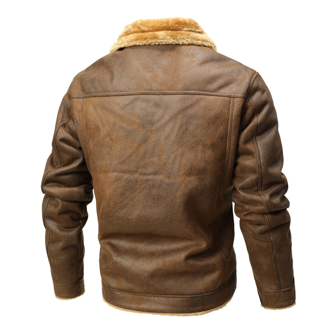 Men's suede imitation trucker jacket with Sherpa lining Mune Fashion